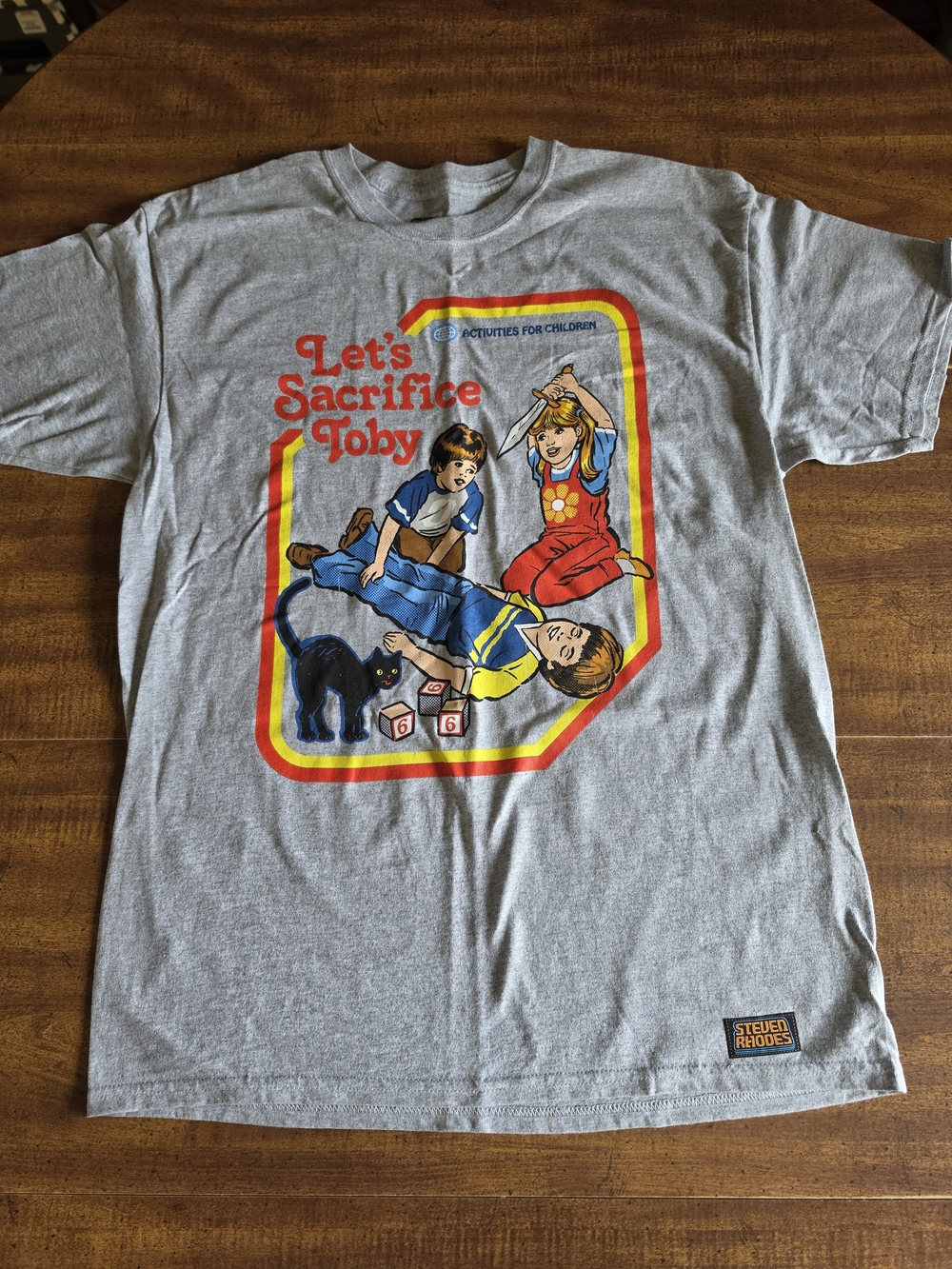 Let's Sacrifice Toby Graphic Tee - Light Gray